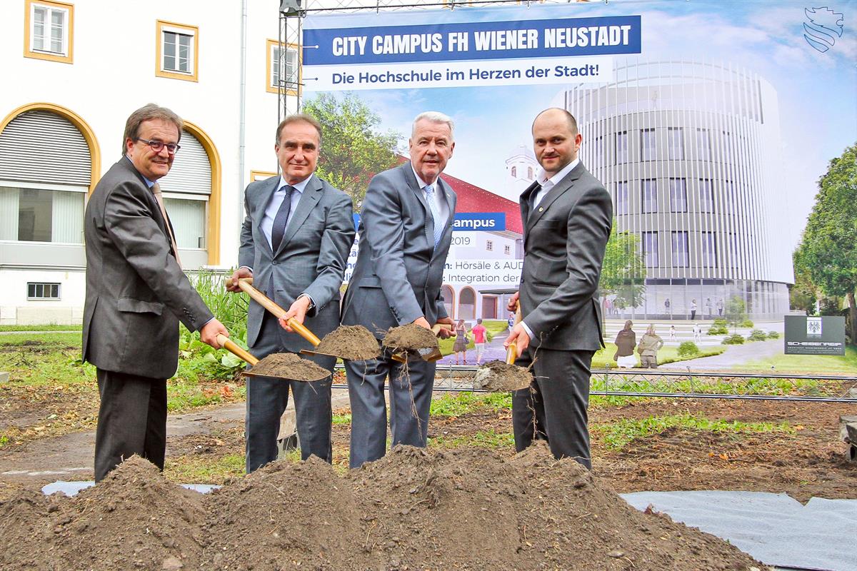 PA FHWN Offizieller Baubeginn für den „City Campus“ der FH Wiener Neustadt