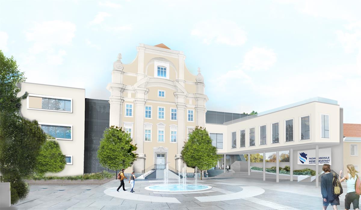 PA FHWN Offizieller Baubeginn für den „City Campus“ der FH Wiener Neustadt  - Ansicht Vorplatz
