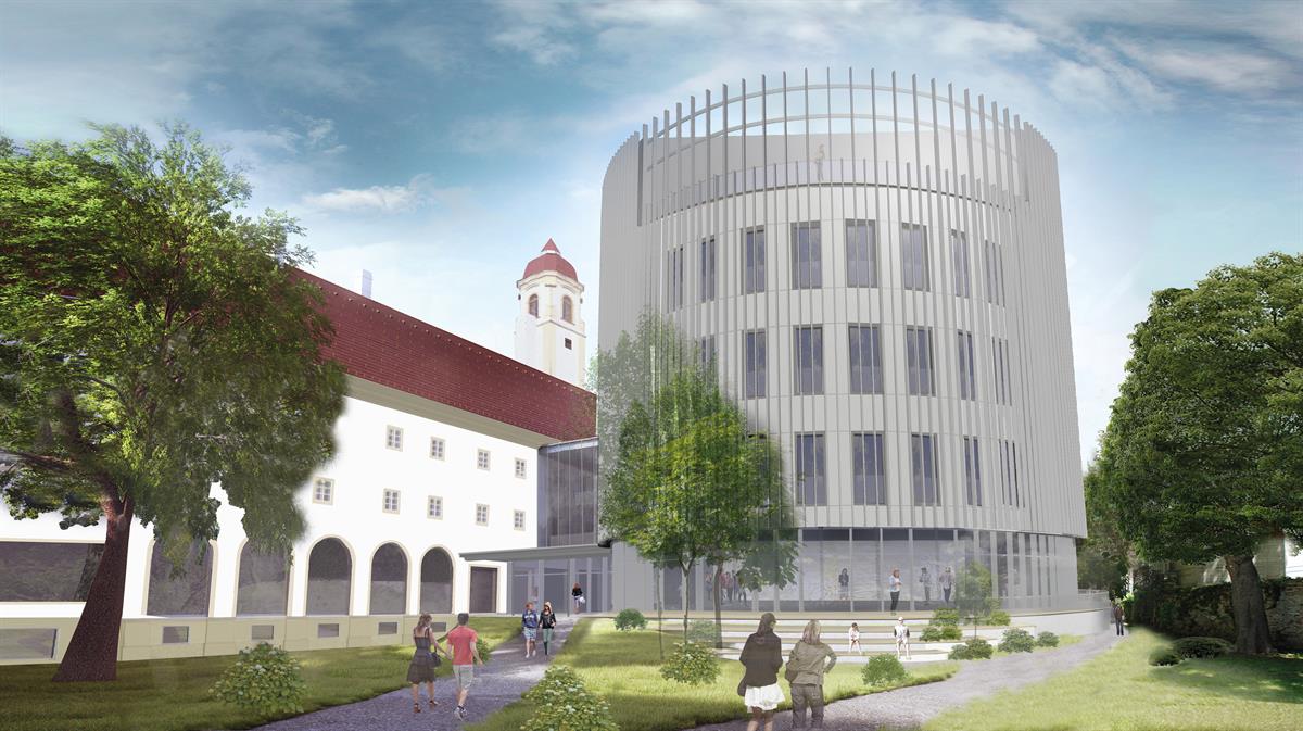 PA FHWN Offizieller Baubeginn für den „City Campus“ der FH Wiener Neustadt - Ansicht Hof 