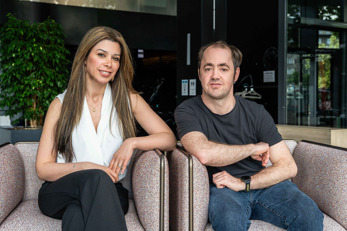 Gründerin Sherin Strobl mit Co-Founder Mattia Geremicca  